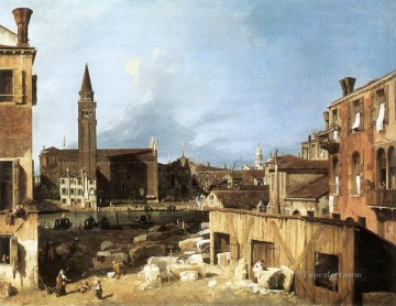 古典的なヴェネツィア Painting - ザ ストーンメイソンズ ヤード カナレット ヴェネツィア